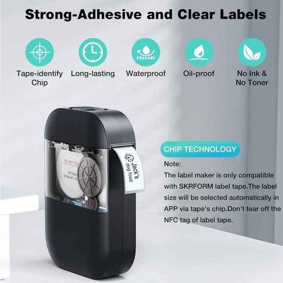 Nimbot Label Maker Printer Model D11‎ Wireless Bluetooth Sticker W/Roll Black 5” - Picture 11 of 14